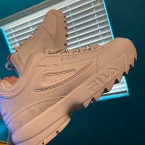 **SOLD**White Fila Sneakers!